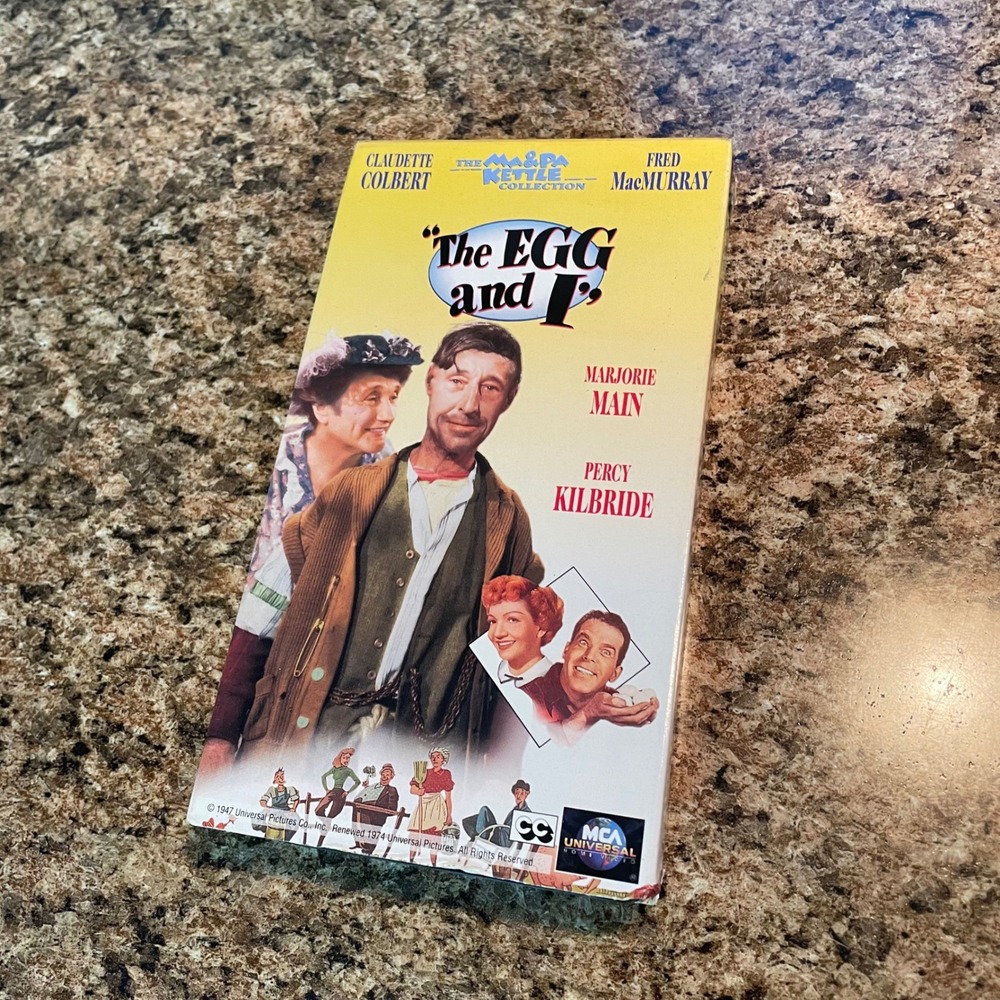The Egg and I VHS‎ Movie Classic Film Starring Claudette Colbert Fred MacMurray